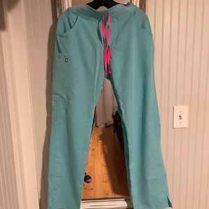 Medium tall neon blue kade fig scrubs